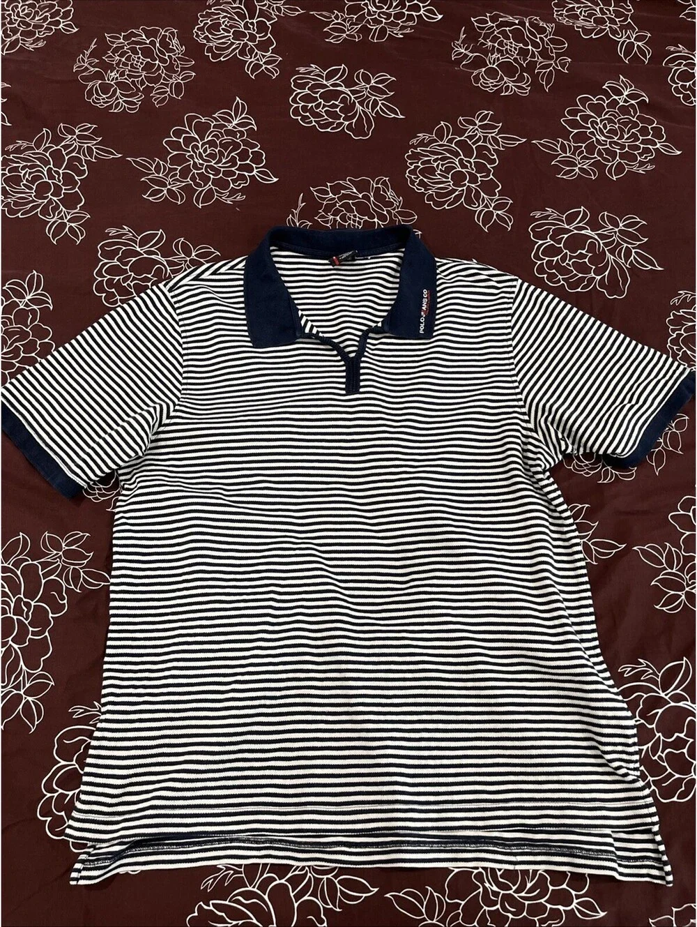 VTG Y2K POLO JEANS COMPANY STRIPED POLO SHIRT SIZE XXL MADE IN USA VGC